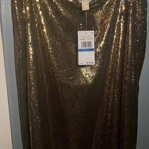 Michael Kors Gold Sequin Skirt size XL